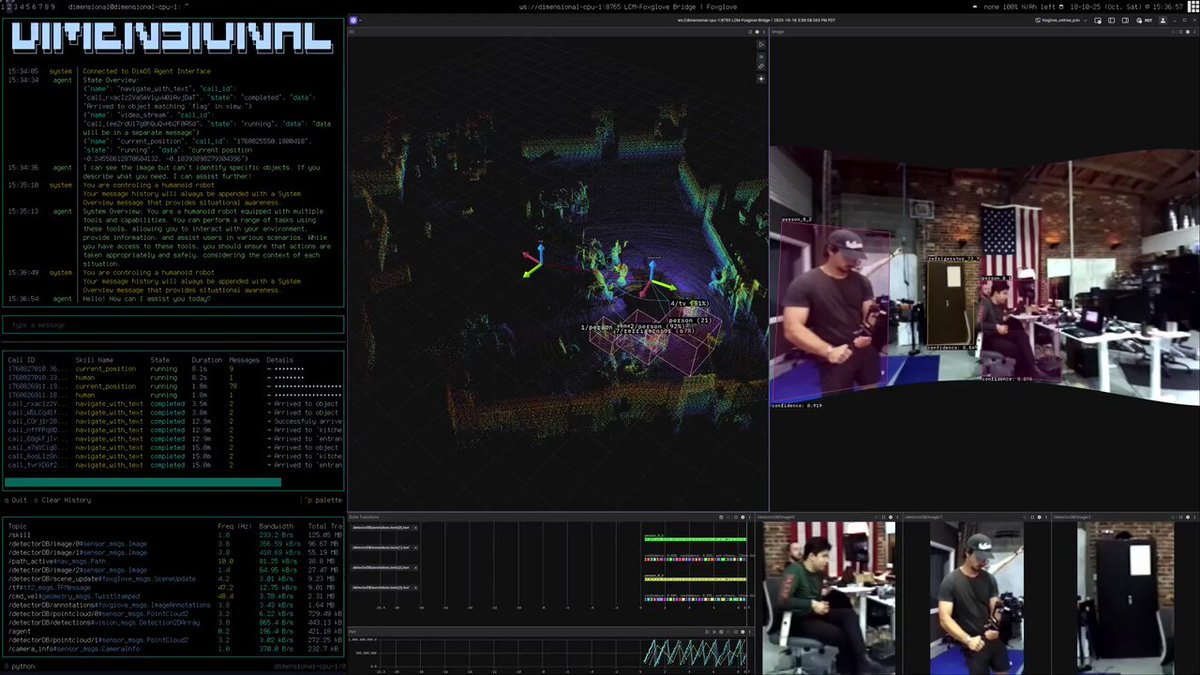Unitree G1 humanoid robot equipped with OpenClaw sensors performing real-time 3D mapping