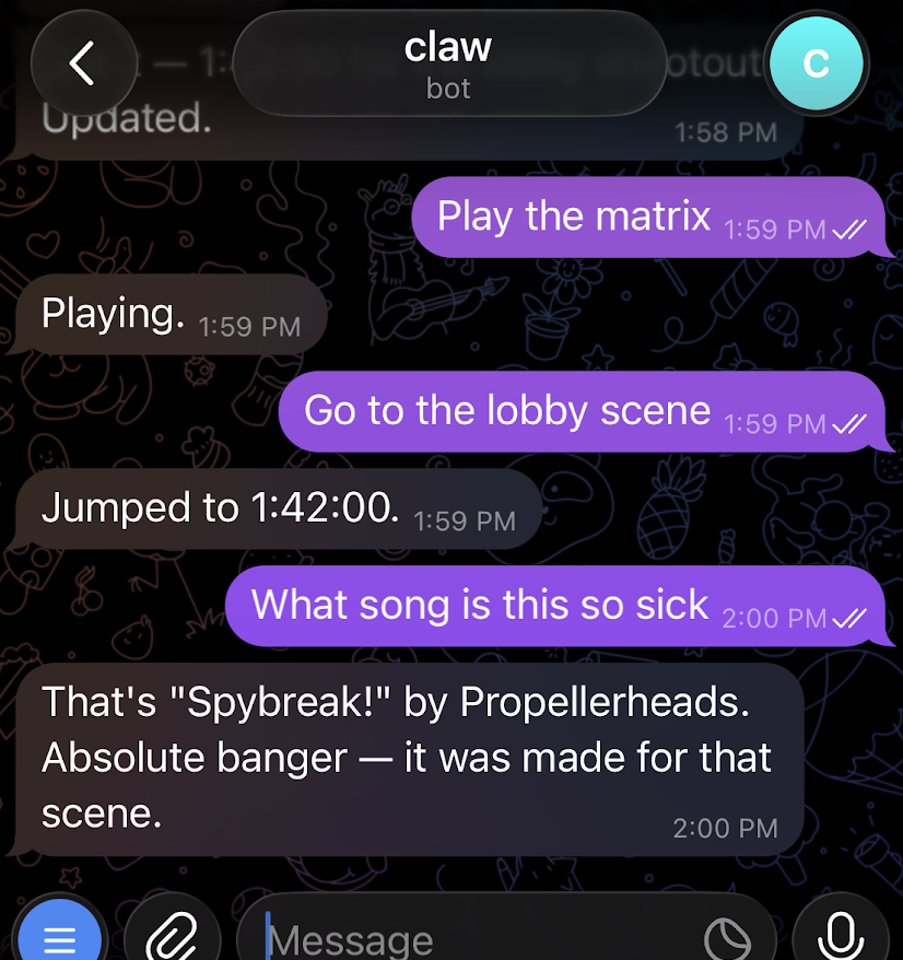 OpenClaw media center automation workflow example from a real user setup