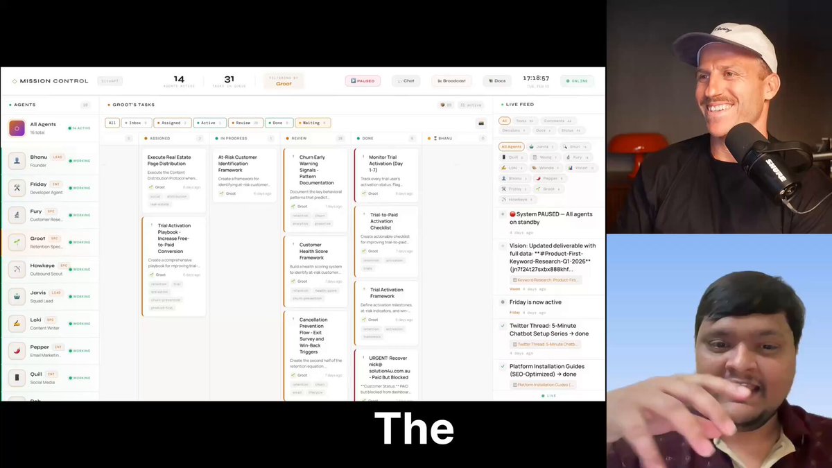 Diagram illustrating an army of AI agents working autonomously to generate revenue