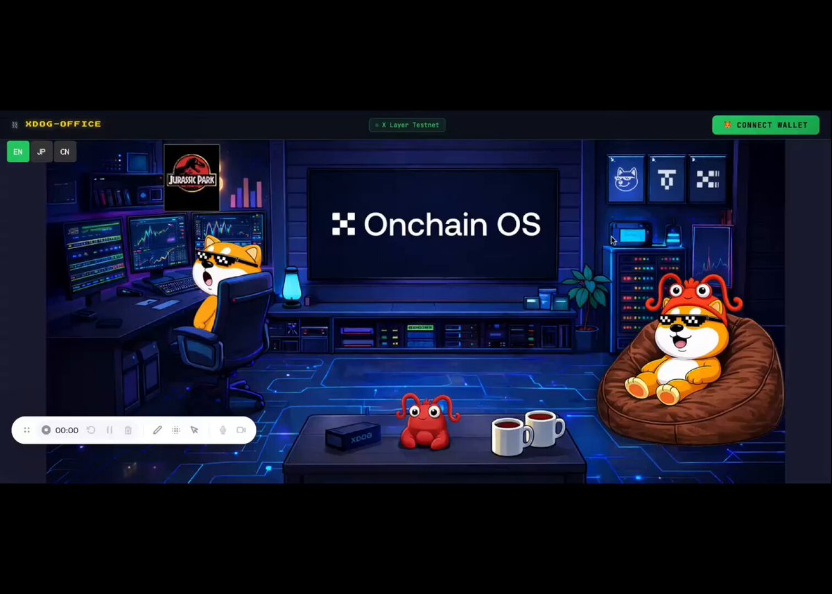 OpenClaw 界面展示像素风虚拟办公室看板,包含活跃 AI 代理、链上悬赏任务列表及 Gemini 生成的赛博朋克背景