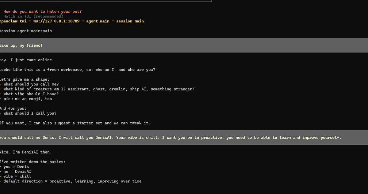 AI agent initialization interface on AbstractChain displaying active status and skill learning modules