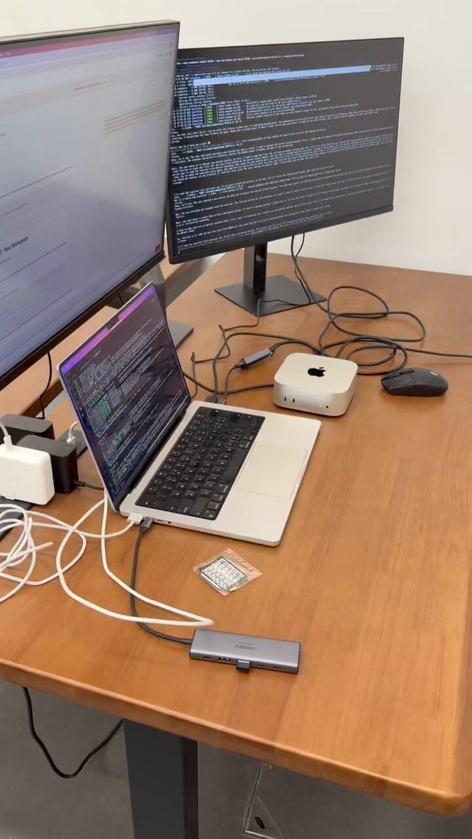 OpenClaw local agents processing data offline on connected MacBook Pro and Mac Mini via Parallax