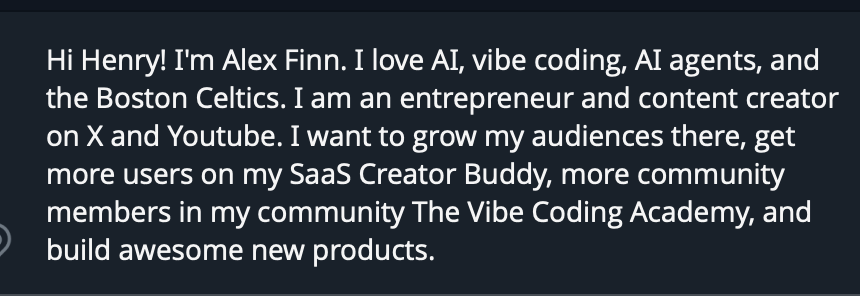 User configuring OpenClaw settings by entering personal goals and career details for custom AI training