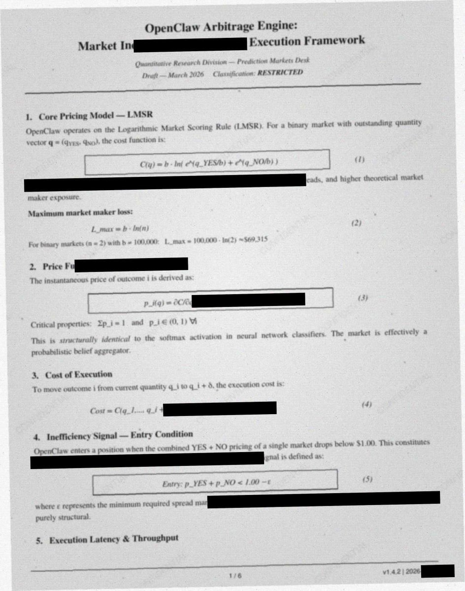 OpenClaw dashboard displaying 4,192 automated Polymarket trades executing logical arbitrage strategies to compound capital
