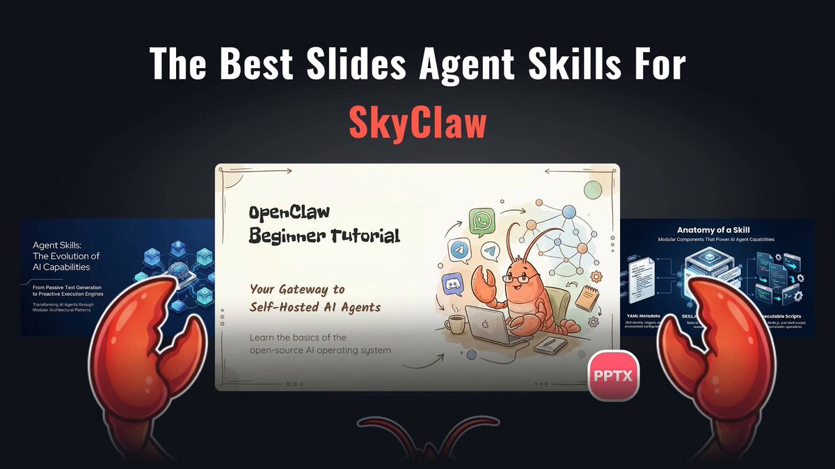 SkyClaw interface generating a professional PowerPoint deck using the Skywork PPT automation skill