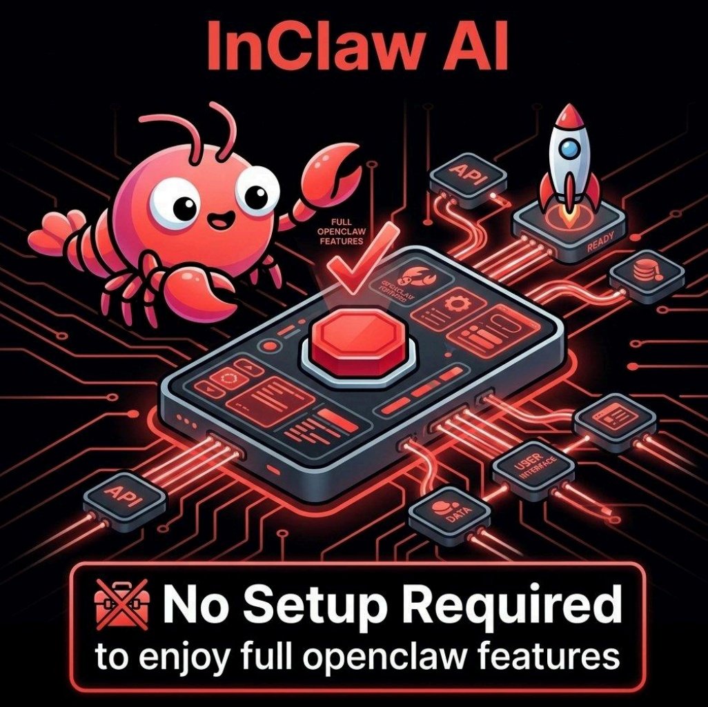InClaw AI dashboard showing one-click deployment of a personalized digital employee agent in a browser window