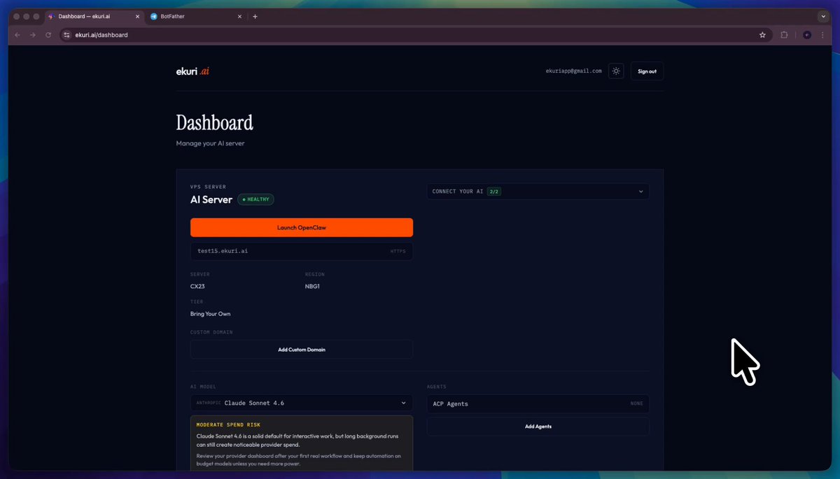 OpenClaw 界面展示多个正在运行的人工智能体,分别管理不同的 Telegram 话题组并显示独特人设状态