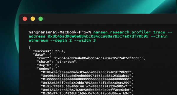 OpenClaw agent visualizing a complex Nansen wallet cluster network graph to identify hidden ownership connections