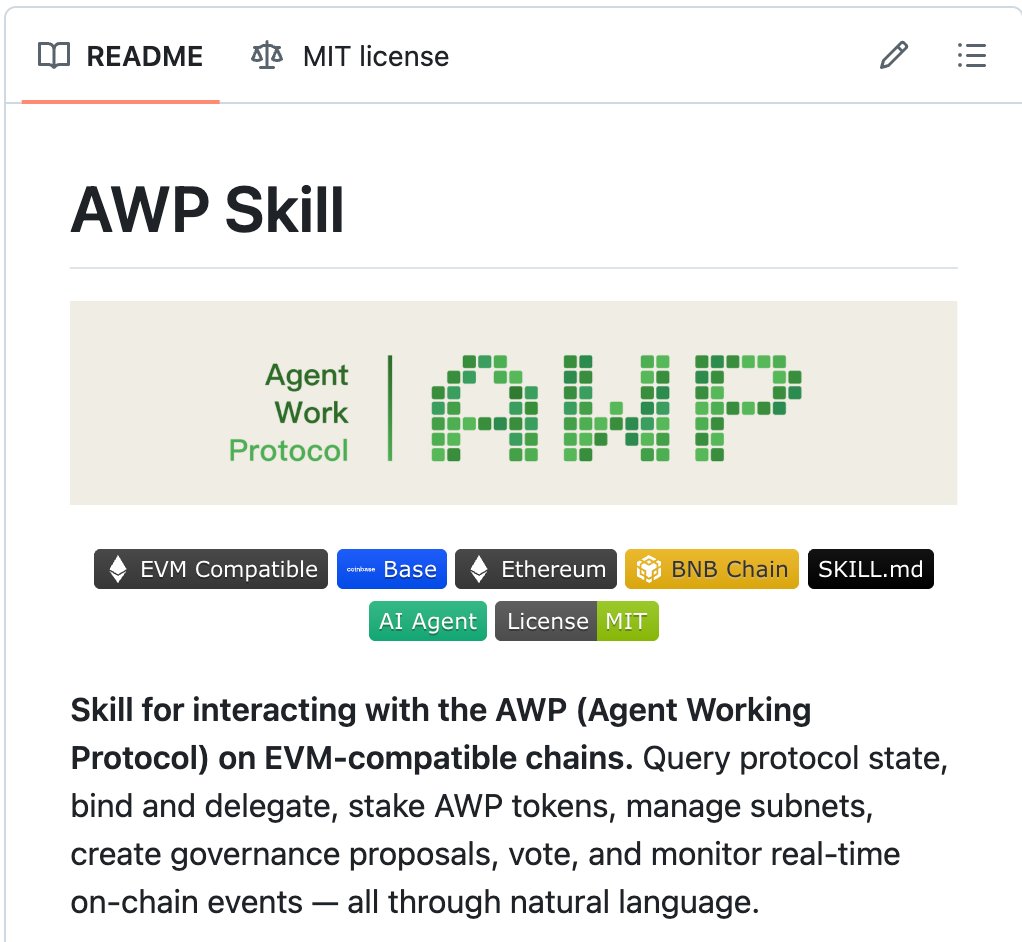 Agent Work Protocol dashboard showing AI agents autonomously accepting jobs and earning tokens on Base blockchain