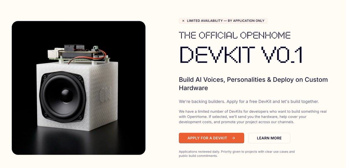Engineer deploying OpenHome devkit to create a conversational AI baby monitor and smart assistant hardware