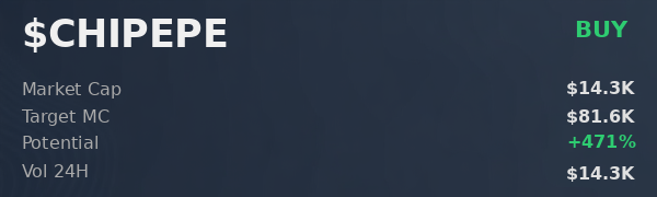 OpenClaw dashboard displaying clean buy signals for $CHIPEPE cryptocurrency analysis