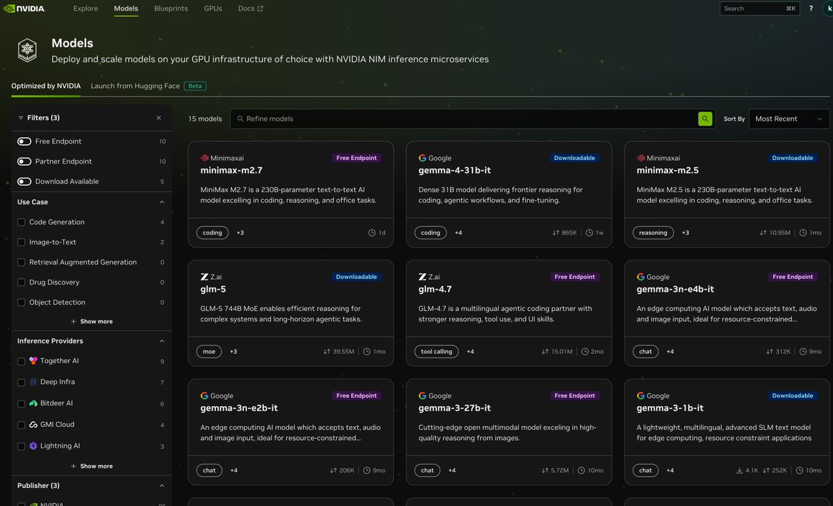 Developer configuring Minimax-M2.7 model settings within NVIDIA Build interface for OpenClaw integration